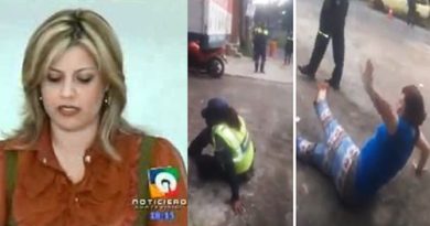 Ex presentadora de TV Corina Garcia agrede a agentes de la PMT