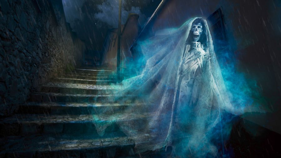 Imagen de la Llorona, leyenda de un espiritud que ahogo a sus hijos en Guatemala