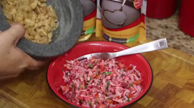 Deliciosoo plato típico guatemalteco conocido como chojín, es a base de rabano.
