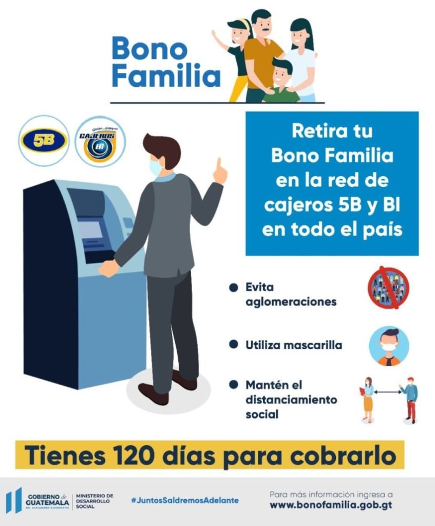 anuncio del gobierno de Guatemala sobre el bono familia, bono de 1 mil quetzales que se da a los guatemaltecos
