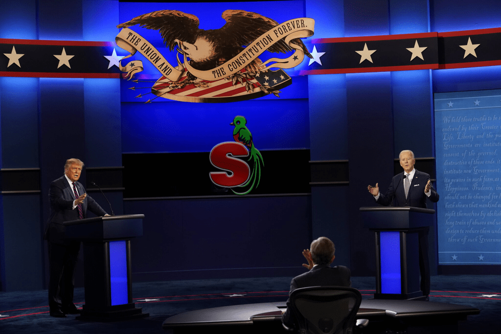 Debate presidencial Donald Trump vrs Joe Bieden, elecciones USA 2020