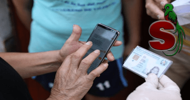 Una persona con su celular recibiendo la notificación del bono familia