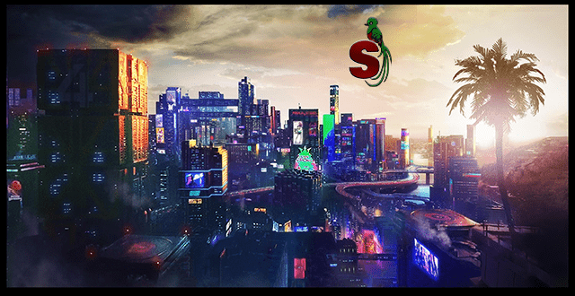 Imagen de Night City ciudad principal del videojuego CiberPunk 2077