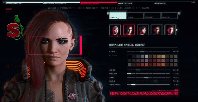 imagen sobre la creación de personajes del videojuego CiberPunk 2077