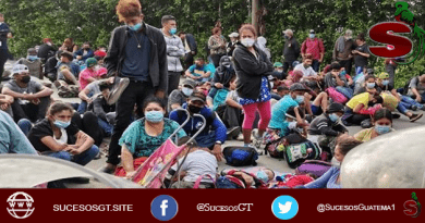 Caravana de Migrantes Hondureños intentando ingresar a Guatemala