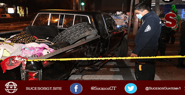 Escena de un brutal accidente en la zona 9
