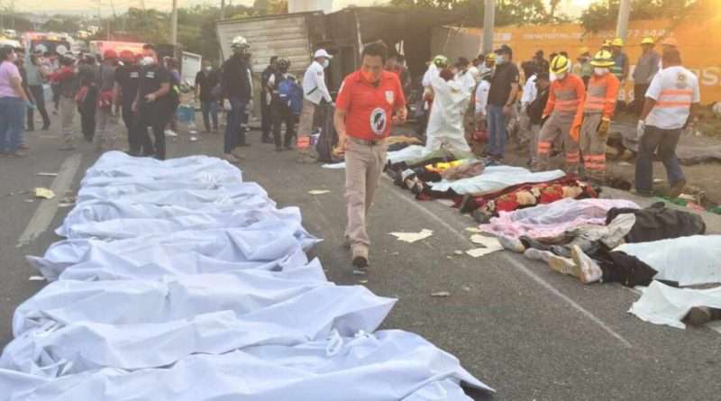 Migrantes accidentados en Mexico El accidente de carretera ocurrido el jueves en el sur de&nbsp;México&nbsp;dejó 54 migrantes muertos y un centenar de heridos de al&nbsp;menos cinco nacionalidades, según el más reciente balance entregado este viernes.