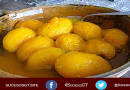 foto de un plato de mangos en miel