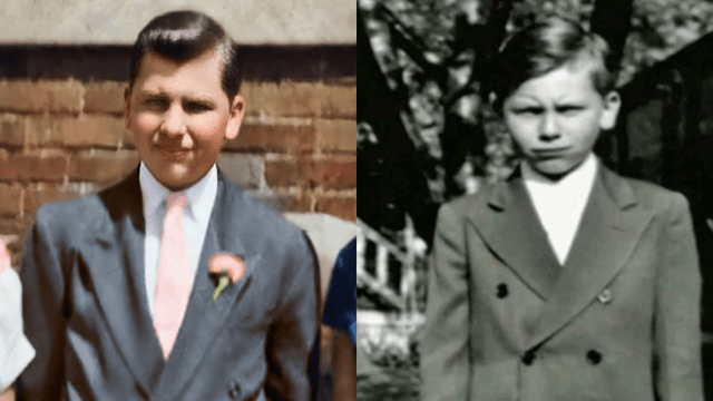 La historia del Payaso Pogo: La verdadera identidad detrás de John Wayne Gacy 2 Fotografía de John Wayne Gacy cuando era niño vistiendo un traje formal