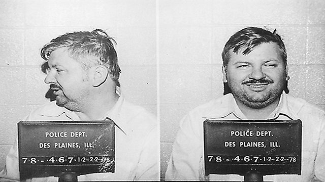 Fotografía policial de John Wayne Gacy el temible payaso pogo.