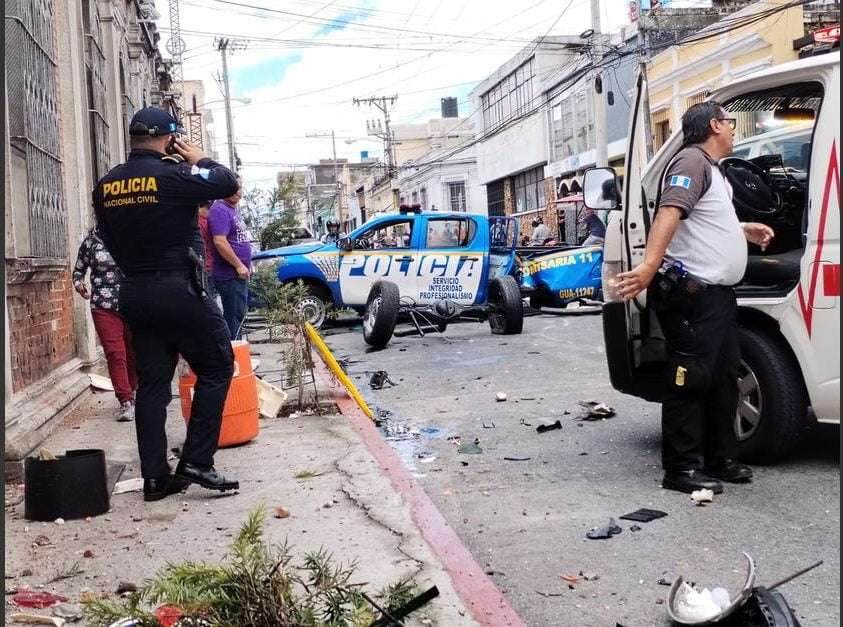 Impactante video de choque de patrulla en zona 1 1 imagen de choque de una patrulla en zona 1