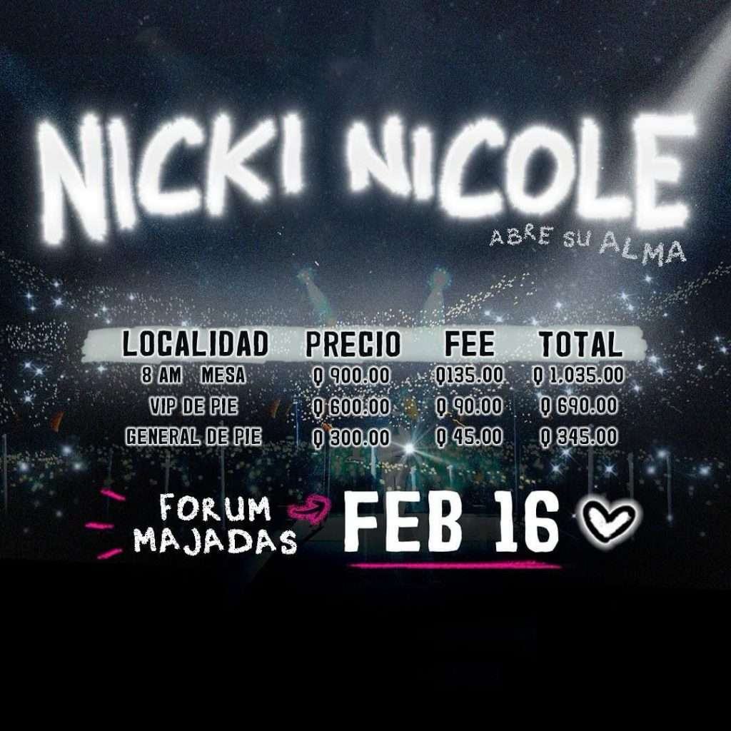 0f501ecb 00af 44e4 afad e69bab9bdb33 Nicki Nicole se une a la lista de artistas que anunciaron un concierto en Guatemala para el 2024.