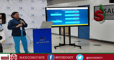 conferencia de prensa en el Hospital San Juan de Dios